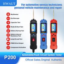 12 24V P100 P200 Automotive Circuit Tester Power Circuit Probe Electrical Tester Continuity Voltage Lamp Testing Tool 2M Cable