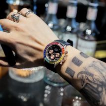 2025 CILOA Rainbow Di Herrenuhr, voller Diamanten, mechanische Uhr, modische Trenduhr, Herren-Quarzuhr