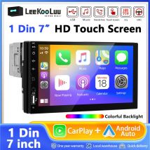 LeeKooLuu 1 Din 7 "HD Universale Lettore MP5 per Auto Bluetooth Radio FM Wireless Carplay Android Auto Lettore Multimediale USB/SD/AUX-IN