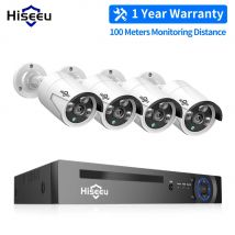 Hiseeu-sistema de cámaras de vigilancia de seguridad IP, Kit de grabación de Audio y vídeo, NVR, POE, ONVIF, impermeable, para casa y exteriores, 5MP, 3MP, 8CH