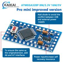 Pro mini Atmega328P/Atmega168PA-AU Pro Mini 328 Mini ATMEGA328 3,3 V 8MHz 5V 16Mhz für Arduino kompatibel Nano CP2102 FT232RL