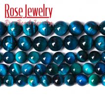 Pietra naturale AAAAA qualità blu occhio di tigre agate perline sparse rotonde 15 "4 6 8 10 12 14 mm scegli la dimensione per la creazione di gioielli