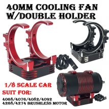 YSIDO Motor Schnelllüfter 40 x 40 mm Aluminium-Lüfter mit Halter für Traxxas ARRMA 1/7 Hobbywing 4274 4268 Rocket 1/8 RC Car 4082 1515