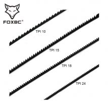 FOXBC 12pcs 135mm/5inch Pinned Scroll Saw Blades TPI 10/15/18/24 for Woodworking diy
