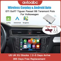 Drahtloses Carplay Android Auto-Automodul für Volkswagen Skoda Octavia Golf 7 Polo Passat 8 mit MIB MIB2, unterstützt Kamera Airplay