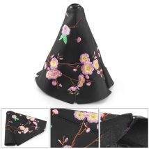 Echtes Leder Auto Schaltkragen Pfirsichblüte Auto Auto Manueller Stick Schaltknauf Schaltknauf Kofferraumabdeckung Gamasche