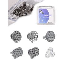 50Pcs Dental Orthodontic Lingual Buttons Metal Composite Bondable Traction Hook Ceramic hook Mesh Base Ortodoncia Materiales