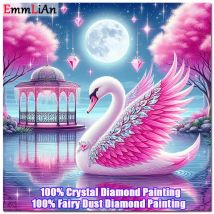 Regenbogen voller Kristall Diamant Malerei Schwan Kreuzstich Kits Fee Staub Bohrer Diamant Mosaik Stickerei Handwerk Tier Home Decor