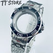 41mm Waterproof Watch Case with Stainless Steel Bracelet for Seamaster 300/600 NH35/NH36/NH34 Movement 31mm Dial Watch Parts