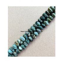 16 Styles Semi-precious Stone Irregular Faceted Rondelle African Turquoise 7" Loose Beads 6x11mm For Jewelry Making