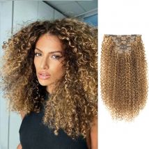26inch Synthetic Jerry Curly Clip In Hair Extension Kinky Curly Hair Natural Hairpieces Hair Extensions Clip in 7 Pcs Full Head