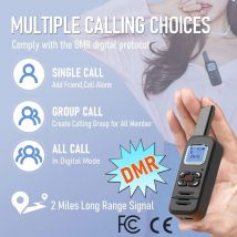 Walkie Talkie Digital, Mini DMR, Compatible con 100%, Radio Digital, Transferencia de Frecuencia Única, Nuevo