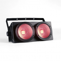 COB 2x100W RGBWA + UV 6in1 Blinder Strobe Stage Light Audience Blinder per DJ Disco Illuminazione della festa nuziale