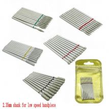 10 sztuk/zestaw diamentowe wiertło do paznokci frez do Manicure bity obrotowe skórki czyste akcesoria Dental diamentowy wiertło polerka 2.35mm