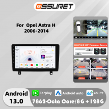 Autoradio Android 13 per Opel Astra H 2006 2007 2008 - 2014 Carplay per Apple Android Auto multimediale 360 Cam Autoradio GPS SWC