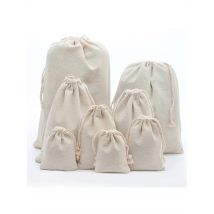 10pcs/lot Jute Cotton Linen Drawstring Bag Jewelry Gift Box Packaging Pouch Display for Sundries Storage Bag Accessories 30x40cm