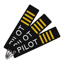 Piloten-Schlüsselanhänger mit Schlüsselring, 3er-Pack Flaggen-Schlüsselanhänger für Motorräder, Roller, Autos, Geschenke und mehr Piloten