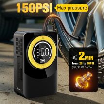 Carsun Tragbarer Reifenfüller, wiederaufladbarer elektrischer Luftpumpe für Auto, Fahrrad, digitaler Luftkompressor, Fußball-Ball-Inflatorpumpe