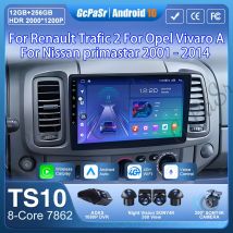 Car Radio Android 16 For Renault Trafic 2 For Opel Vivaro A For Nissan primastar 2001 - 2014 GPS Navigation Carplay Android Auto