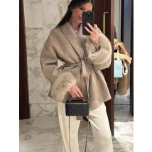 Vintage Solid Pu Leather Jacket Skirt Set High Neck Coat Slim Fit Long Skirt Coats Skirt Sets 2025 New Autumn Winter Lady Outfit