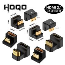 360-Grad-Mini-HDMI-U-förmiger Adapter 180 Mini-HDMI-Stecker auf HDMI-Buchse abgewinkelt 90 l Typ Konverter HD 2,1 V Verlängerung 4K 8K 60 Hz