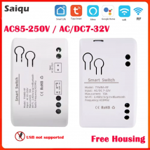 WiFi Tuya interruptor inteligente 1CH 220V 10A módulo de relé aplicación remota Control 12V 24V 220V 85-250V receptor RF433 Google Home Alexa