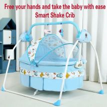 Baby-Schaukelstuhl, elektrisches Wiege, Bett, automatische Stubenwagen, faltbar, für Zuhause, Schaukelbett, Neugeborene, Schläfer mit Moskitonetz, Timer