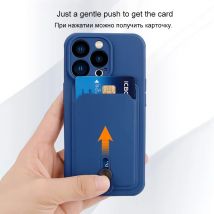 z etui na kartę etui na telefon iphone 16 13 14 12 11 15 pro max miękkie etui na iphone x xs xr max funda ochrona aparatu