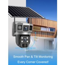 V380pro 12MP 6K WIFI Camera Solar PIR Human Detection Night Vision Waterproof Security Video IP Camara Battery CCTV Monitor