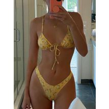 New Floral Print Bikini 2025 Sexy Strappy Swimwear Women Swimsuit Female Two Pieces Bikini Set Bathing Suits Beachwear Swim Lady
