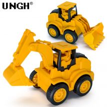 Ungh Engineering Fahrzeug Modell presse Schiebe auto Bagger Bulldozer Kinder pädagogische Bau fahrzeug Spielzeug Kinder Junge Geschenk