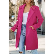 Zweireihiger Wintermantel für Damen, lange Oberbekleidung, Jacke aus Wollmischung, Umlegekragen, Damenbekleidung