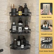 Bad Regal Make-Up Lagerung Organizer Shampoo Rack Dusche Regal Bad Zubehör Kein Bohrer Wand Regal