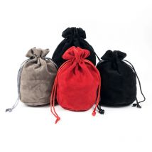 Double-Deck Velvet Dice Bag, Drawstring and Pouches for Gift Game Board Game, 6x5.5"