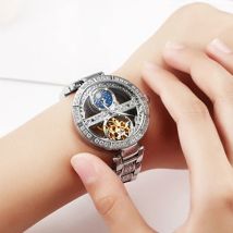 Damenuhr Automatische Frau Luxus Mode Wasserdichte Uhr für Frauen Uhren Skeleton Tourbillon Mechanische Uhr Relogio Neue