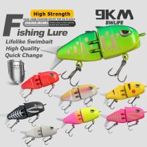 9KM VIB Fishing Lure Swimbait Mini Glide Bait Slow Sinking Wide S Motion Lure with 3D Eyes ABS Material for Bass Trout Fishing