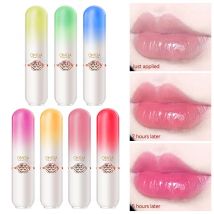 OMGA Balsamo per labbra che cambia colore Rossetto gelatinoso Idratante Impermeabile Idratante Sensibile alla temperatura Sapore di pesca, Labbra lisci