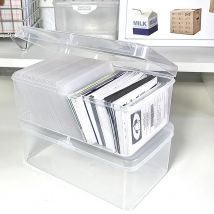 Fotokarten Aufbewahrung sbox transparente Aufkleber Korea Idol Karten halter Schreibtisch Aufbewahrung organisator Klassifizierung sbox Briefpapier