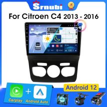 Srnubi Android 12 Carplay Radio de coche para Citroen C4 2 B7 2013 2014 2015 2016 reproductor Multimedia 2Din GPS estéreo 4G DVD unidad principal