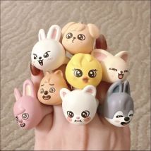 Skz Fox Coniglio Maiale Rosa Cane Gatto Anello a forma di animale Regalo in stile celebrità randagiose