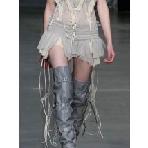 Damen-Miniröcke aus Chiffon mit Falten, koreanische Party-Outfits, Fairycore Balletcore, Vintage-Ästhetik, Y2K, Sommer