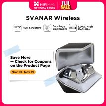 HIFIMAN SVANAR Auriculares intrauditivos inalámbricos Bluetooth de alta fidelidad, Hymalaya DAC, diafragma de topología, IPX5 resistente al agua/sudor y ANC