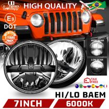 CO LIGHT 7" Inch Motorcycle LED Headlight High Low Lamp For Harley Davidsion Yamaha Jeep JK Chevy Ford Hummer 12V 24V