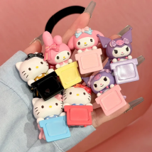 In Stock Kuromi My Melody Bow Sweetheart Papa Series Blind Box Desktop Mobile Phone Decorative Ornaments Anime Figure Collection