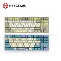HEXGEARS GK707 Gaming-Tastatur, Hot-Swap-fähiges Design, Kailh-Box-Schalter mit weißer/blauer Hintergrundbeleuchtung, wasserdichte mechanische Spieltastatur