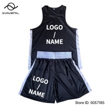 Boxshorts und Weste Muay Thai Shorts Männer Frauen Kinder Individuelles Logo Sanda Wushu Uniform Kampfsport Kickboxen Trainingshose