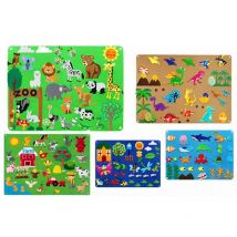 Bauernhof Tiere Filz Geschichte Bord Bauernhaus Märchenbuch Wand Hängen Dekor Montessori Frühen Lernen Interaktive Puzzle Spielzeug Kinder Geschenk