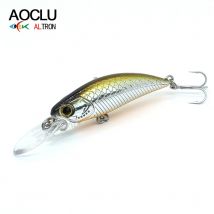 Aoclu Sinking Shad 50mm 4.0g Diving 1.0m Deep Hard Bait Minnow Crank Bionic Fishing Lures Bass Fresh Saltwater VMC Hooks Tackle