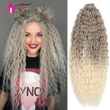Wasser Welle Flechten Haar Ariel Curl Ozean Welle Synthetische Häkeln Haar Rot Rosa Omber Glatte Wellenförmige Haar Verlängerung Alibaby