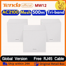 Tenda Mesh Wifi Router 2100Mbps MW12 Gigabit doble banda inalámbrico Roteador AC2100 2,4 y 5Ghz cubierta extensora de rango de malla de red 500m2